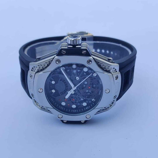 Men's Quartz Round Dial Stainless Steel Watch - 1 Pc